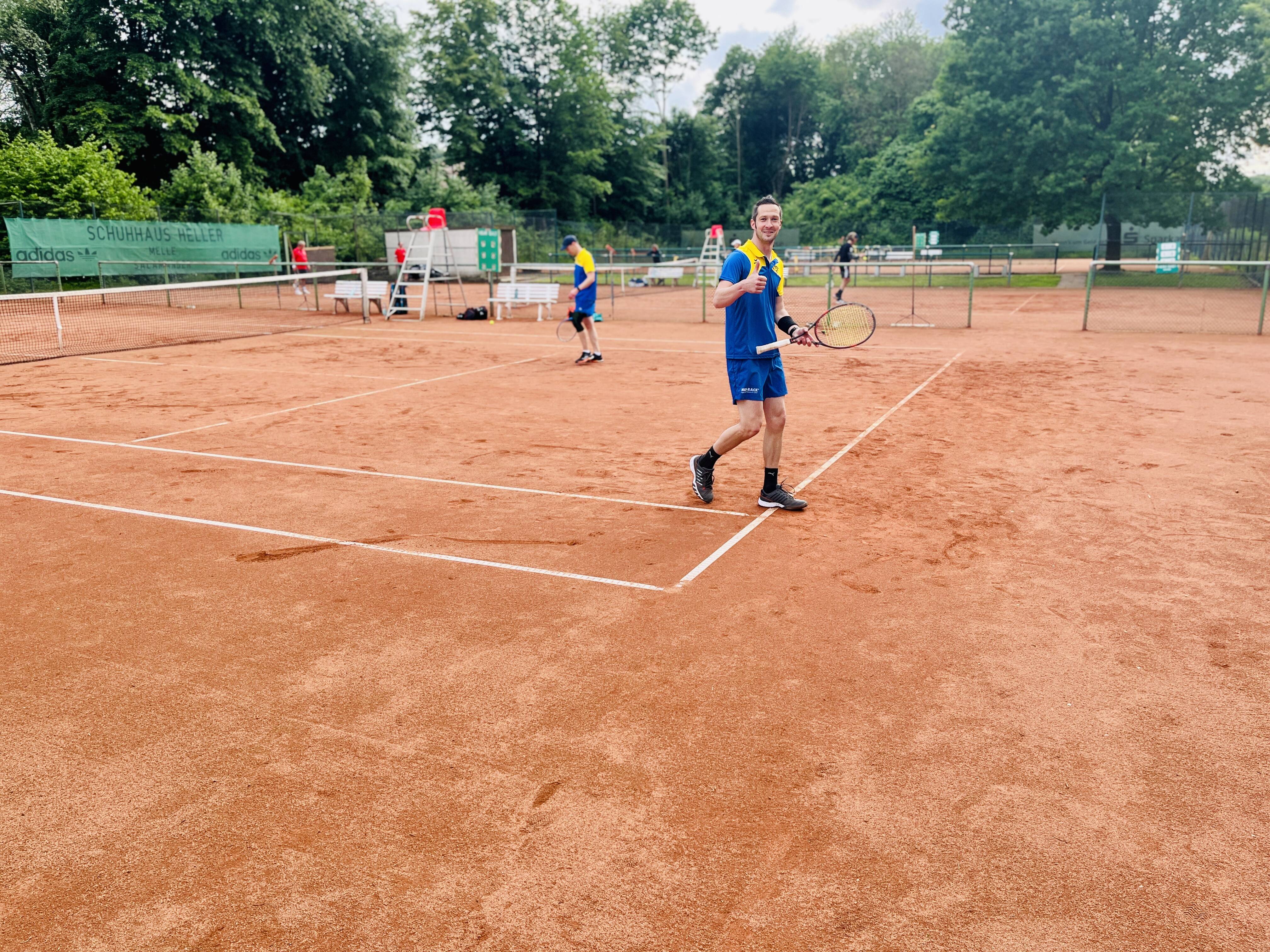 Tennis Doppelspiel auf dem Tennisplatz
